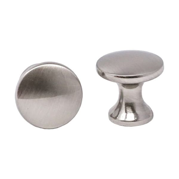 Crown Mini Mushroom Cabinet Knob Satin Nickel Finish CHK810SN - main
